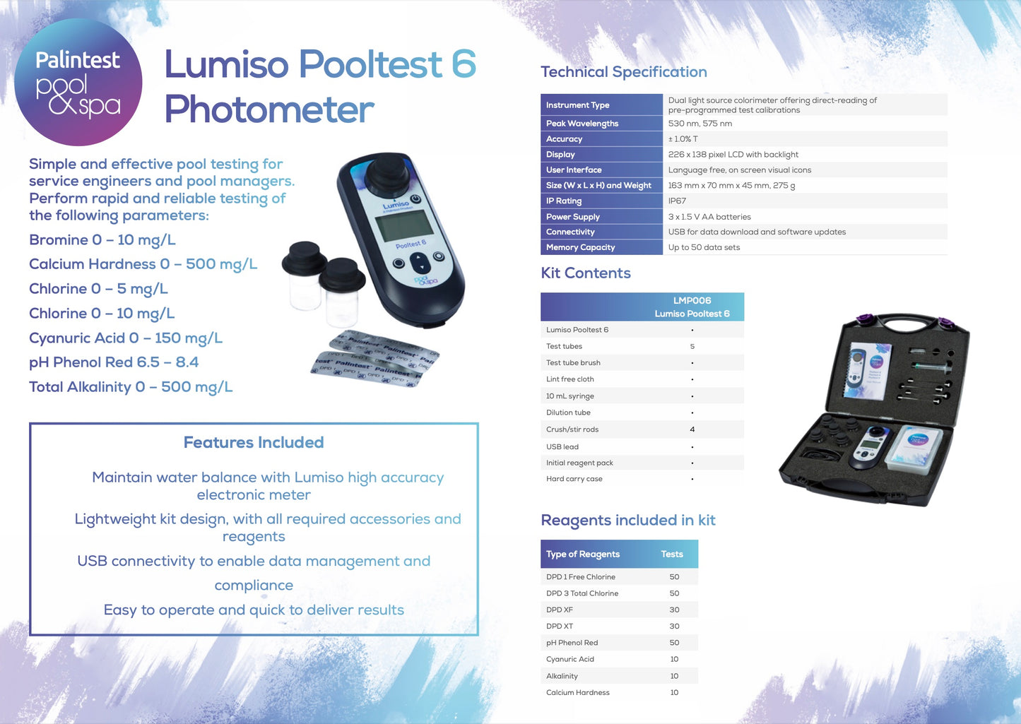 Pooltest 6 Lumiso Photometer (Hard Case)